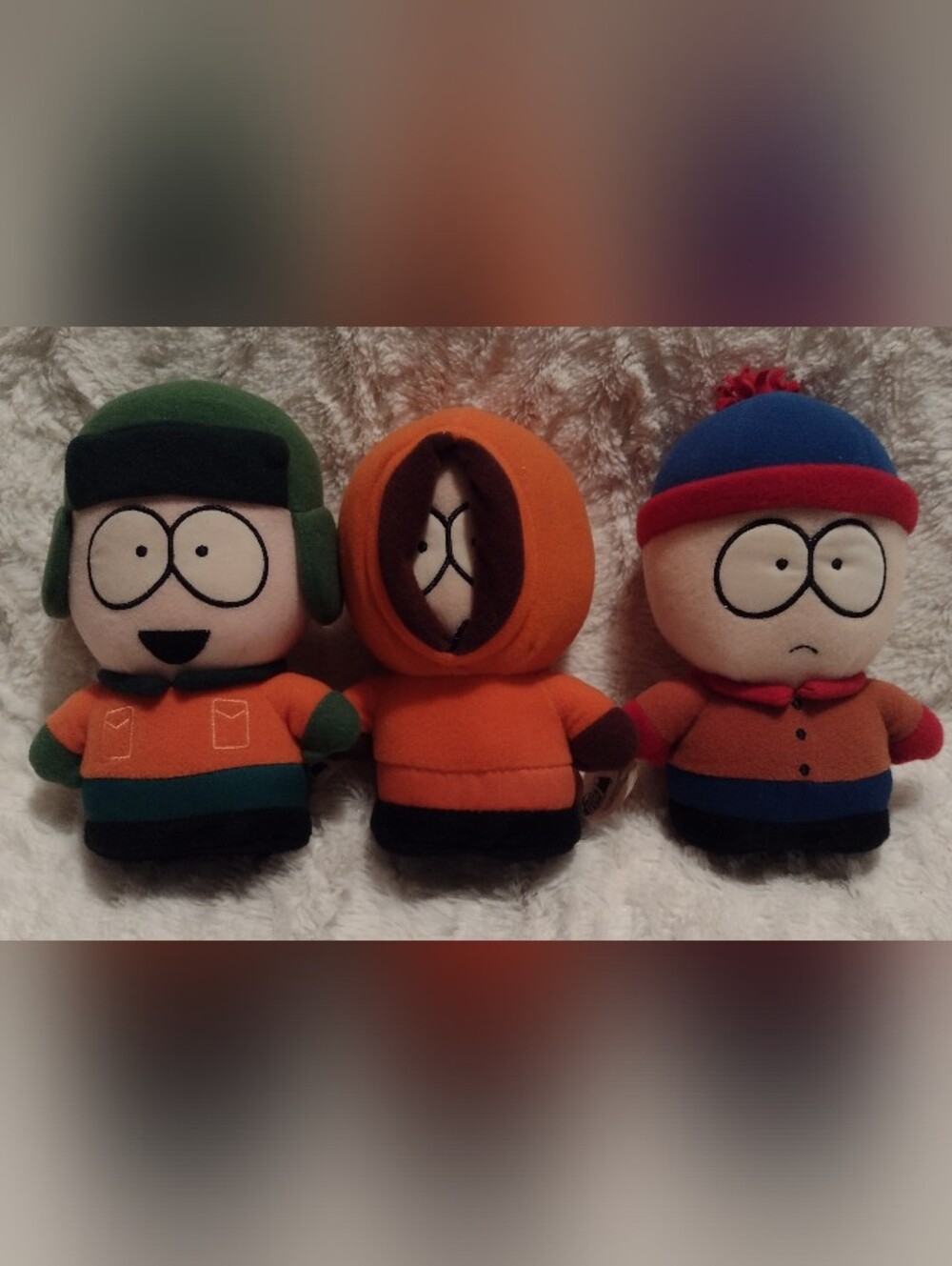 1998 South Park Fun 4 All Flat Feet Plush Figures Lot of 3 Comedy Central Stan K
